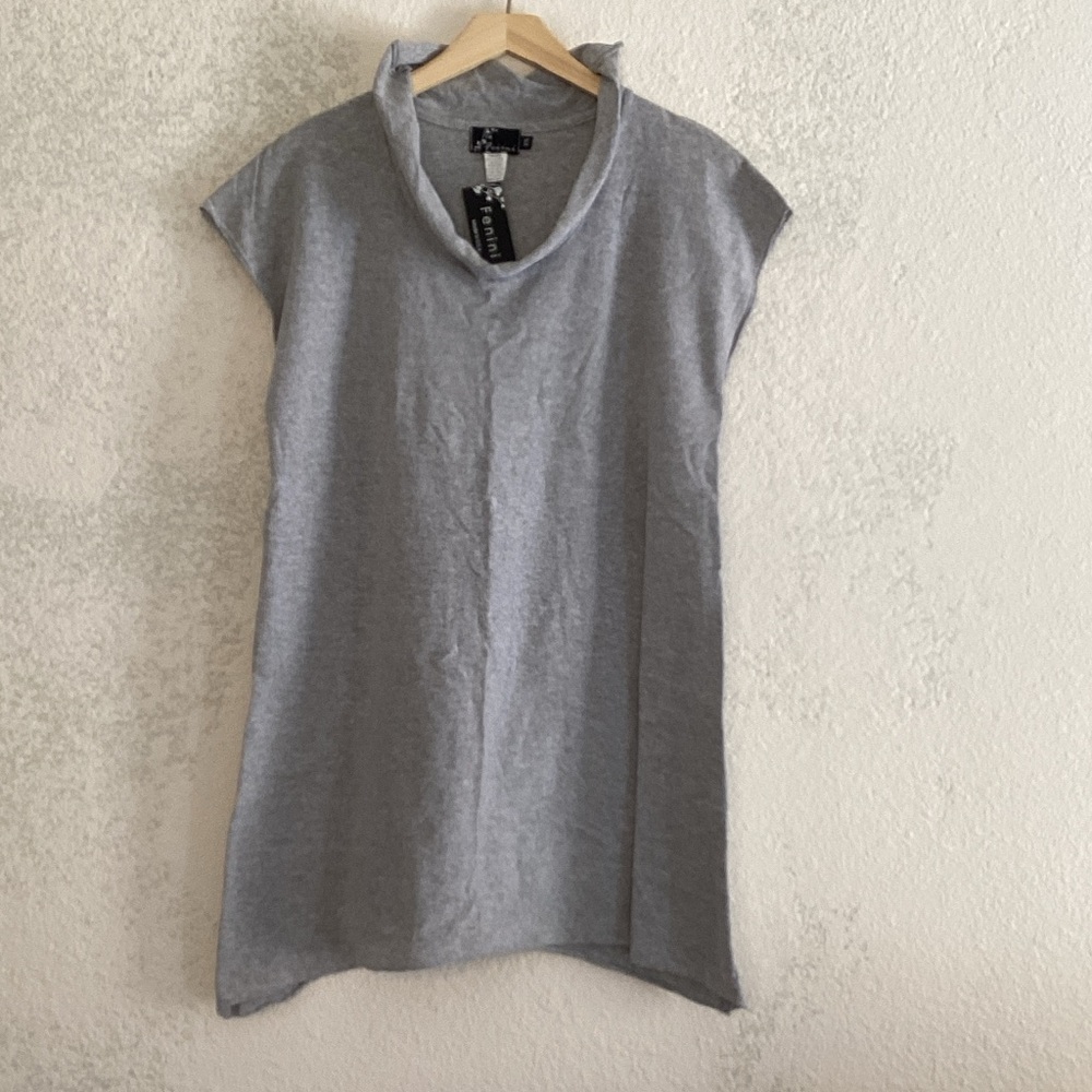 FEMINI gray roll neck tunic size XS NWT